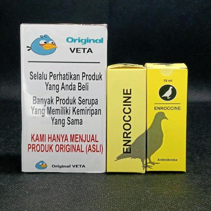 ENROCCINE VITAREST 10mL OBAT BURUNG DIARE BERAK HIJAU KAPUR ANTIMIKROBA murah