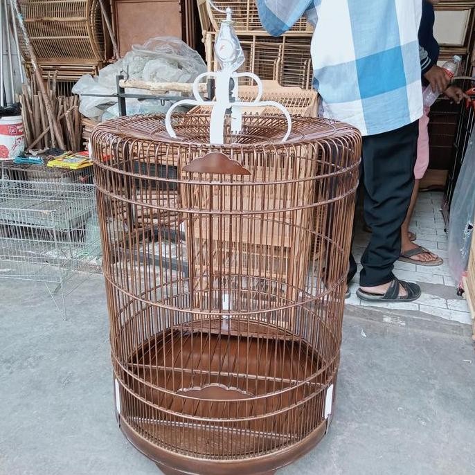 sangkar/kandang murai Rafi no2 warna hitam full airbrush (gojek /grab) murah