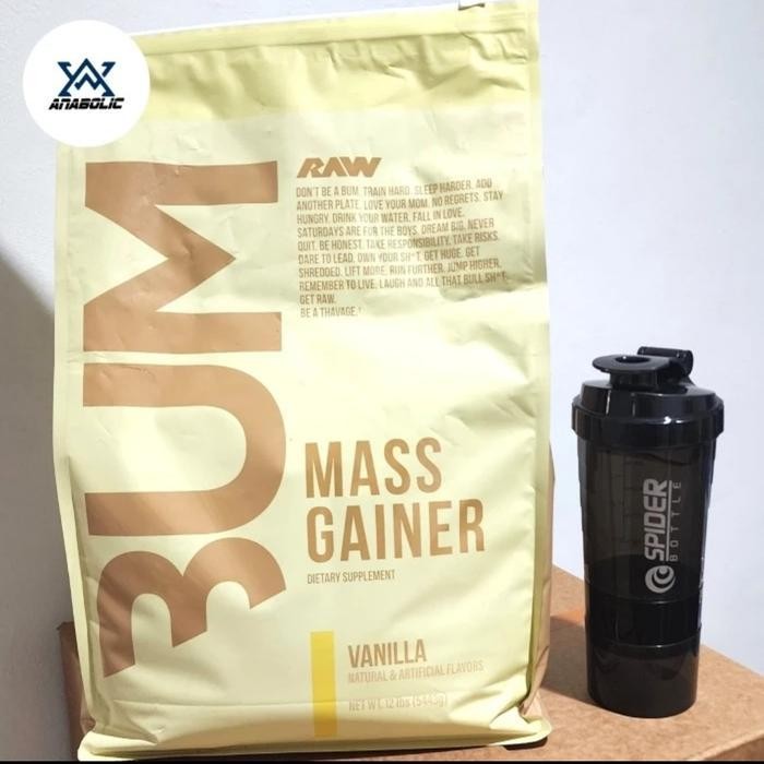 CBUM RAW MASS GAINER 12 LBS 12 LB BPOM FREE SHAKER - VANILA