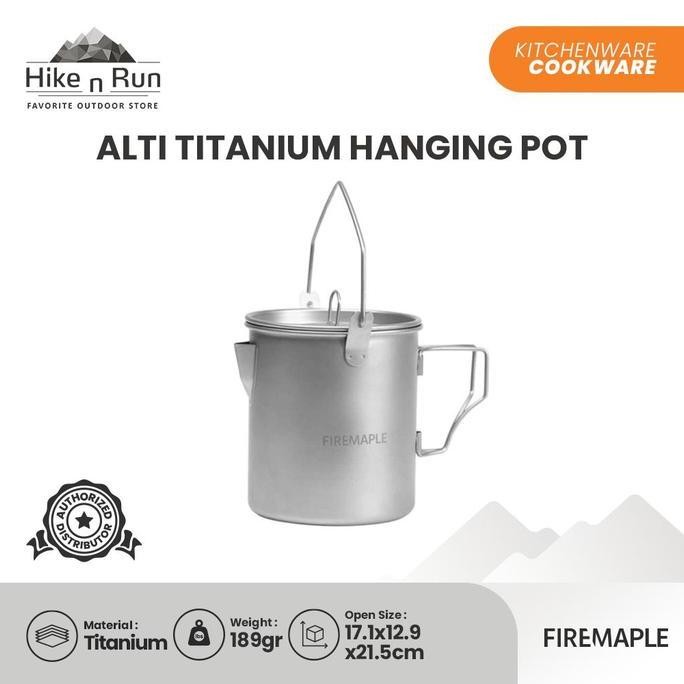 Panci Camping Gantung Firemaple Alti 900Ml Titanium Hanging Pot