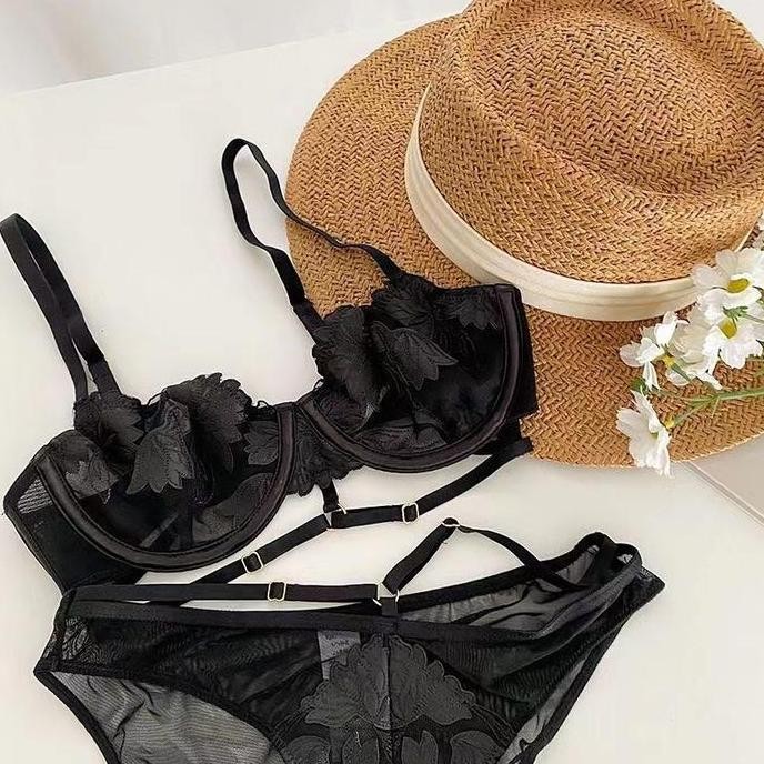 Madison Bra Set Panties Bh Kawat Wanita Lace Renda Gstring Setelan