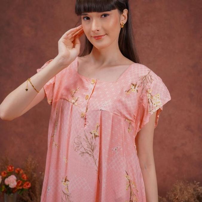 Oriana Homewear Midi Dress Daster Pendek Busui Malvia Sizing Collection