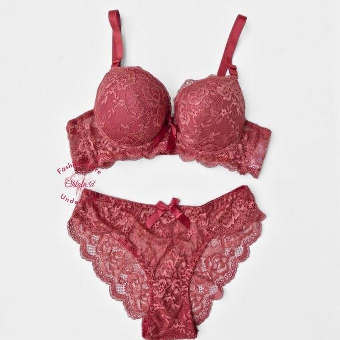 Set Bh Dan Celana Seksi Premium Busa Tebal  Setelan  Bra  Wanita Motif