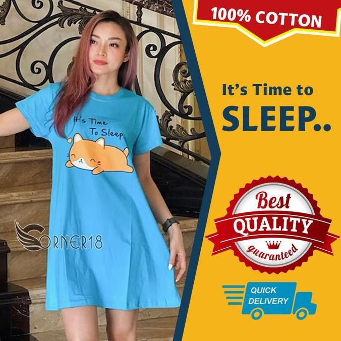Daster Kaos Murah Meriah Bahan Adem Katun Lembut Sleep