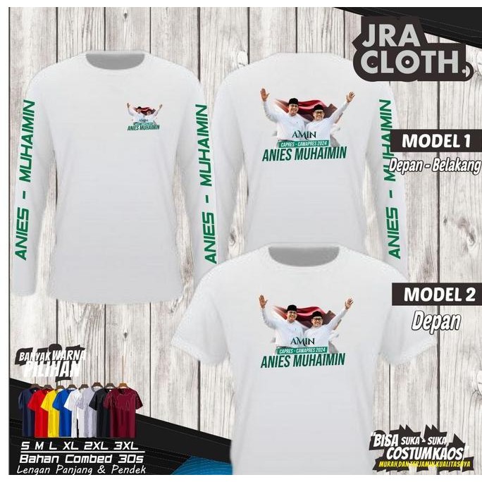 DF359>> KAOS SHIRT BAJU PEMILU 2024 AMIN ANIES MUHAIMIN PRESIDEN 2024 PKB PKS