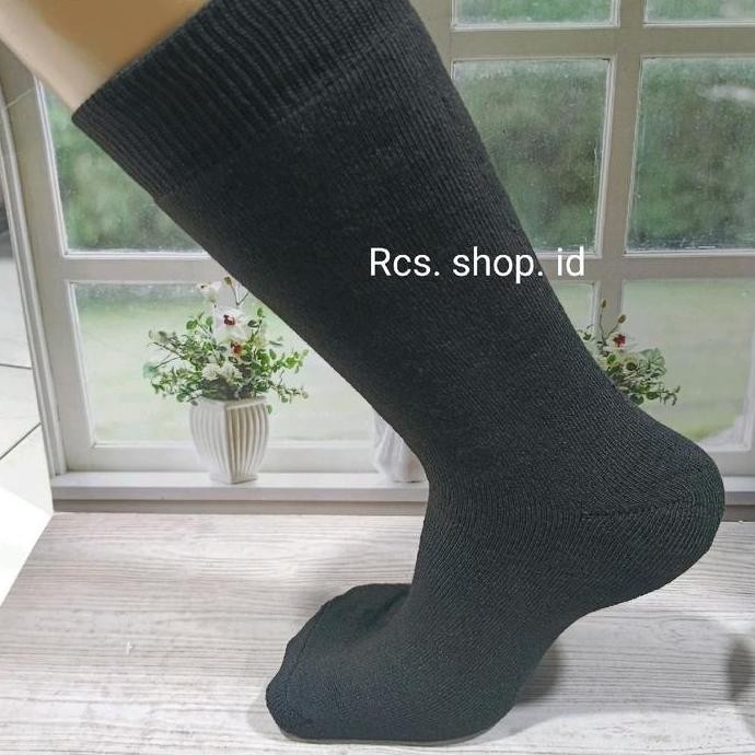 DF12 >> 6pasang kaus kaki TNI/PDL, tebal dan adem, katun spandek Katun pria hitam kerja  panjang Kan