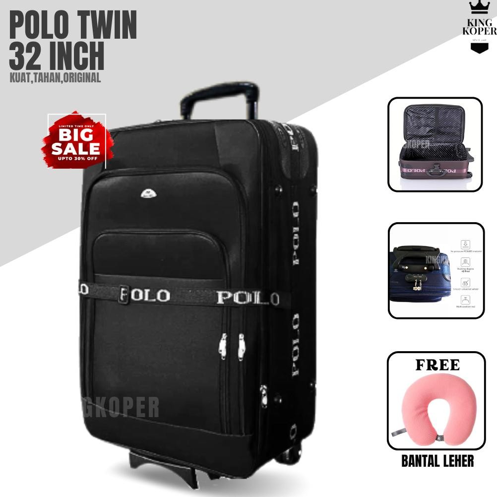 KOPER 32 INCH POLO TWIN/KOPER JUMBO/KOPER BESAR/KOPER BAGASI/KOPER KAIN/KOPER 2 RODA/KOPER MURAH