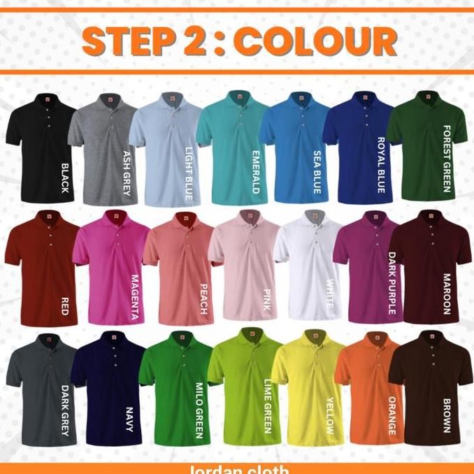 DF248>> Polo shirt Kaos Kerah Custome Logo Design