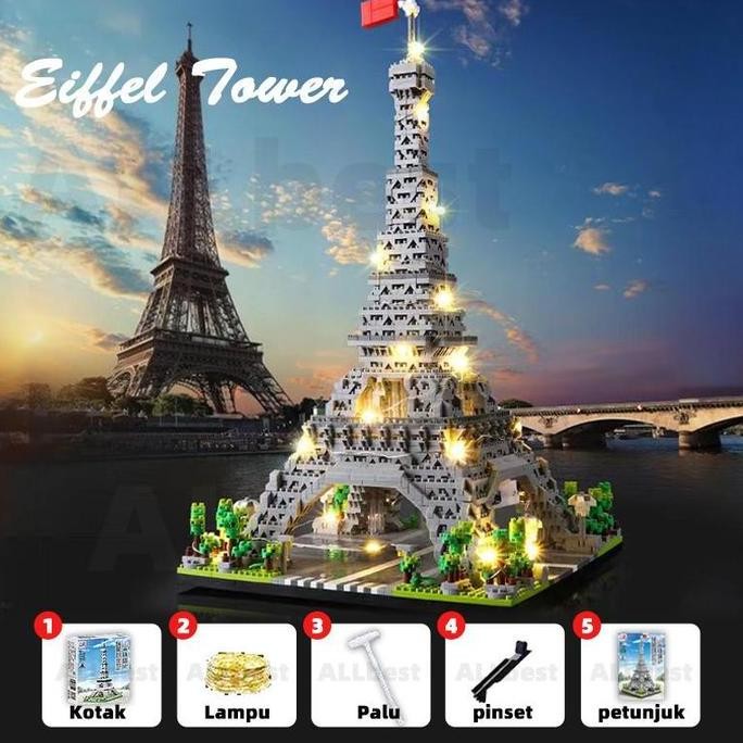 Mainan Kapal Titanic 6000 Pcs /Mini Bricks Model Titanic Cruise Ship Model Boa/ Paris Eiffel Titanic