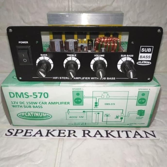 Kit Power Amplifier Speaker Aktif Dc 12V 150 Watt Platinum Dms 570