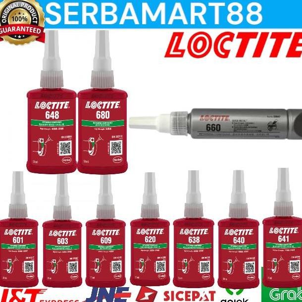 Promo LEM LOCTITE 50ML 601 603 609 620 638 640 641 648 660 680 50 ML COD