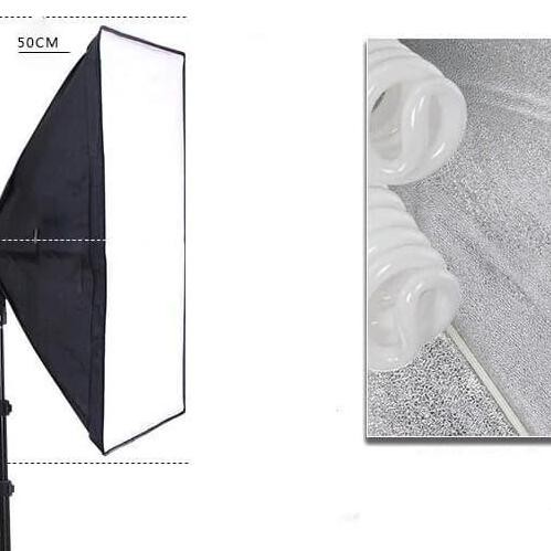 Paket Lampu Softbox 1 Light Stand 1 Softbox 4 Lampu