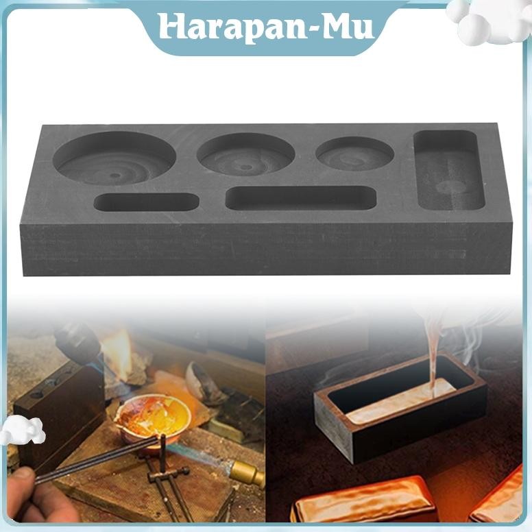 UGNDA Grafit Casting Ingot Cetakan Wadah Grafit Ingot Bar Bulat Koin Combo Melting Ingot Casting Pen