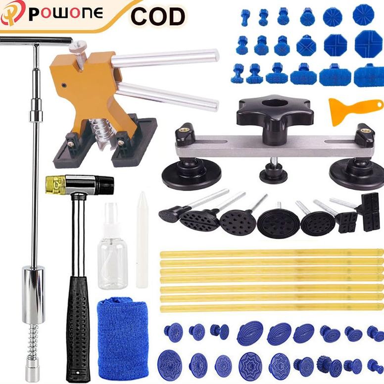 STILZA- Alat Perbaikan Penyok Mobil Penarik Penyok Mobil Palu Mundur Tab Lem Biru Lem Tembak Kit Ala