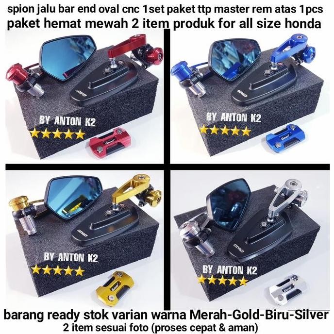 Spion Jalu Oval/Bar End Variasi Motor Beat Karbu/Beat Esp Iss/Scoopy