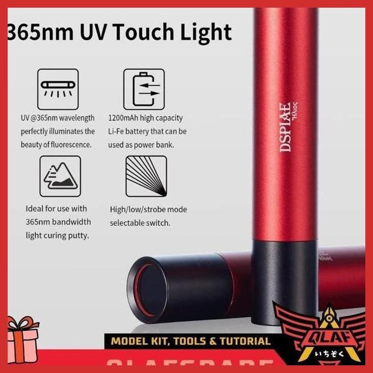 (GUNDAM) SENTER LAMPU UV PURPLE FLASHLIGHT 365NM EFEK GLOW IN THE DARK DSPIAE PRIVASI AMAN