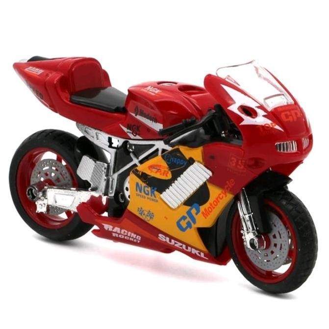 Mainan Diecast Motor GP - Miniatur MotoGP Motor Balap Sport  Skala 1:18