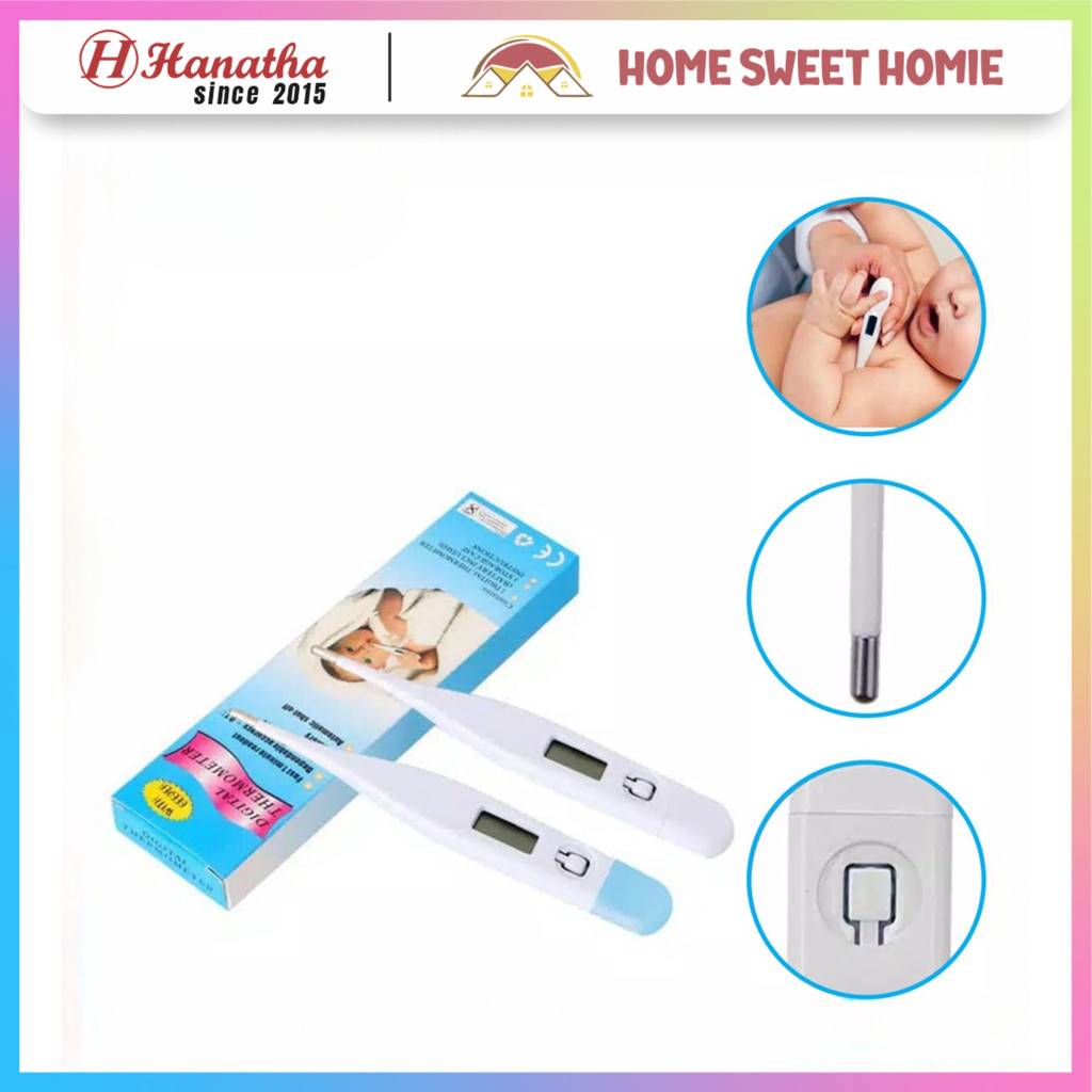 Thermometer Badan Digital Termurah Termometer Suhu Tubuh Putih Dewasa dan Anak Bayi/Digital Thermome