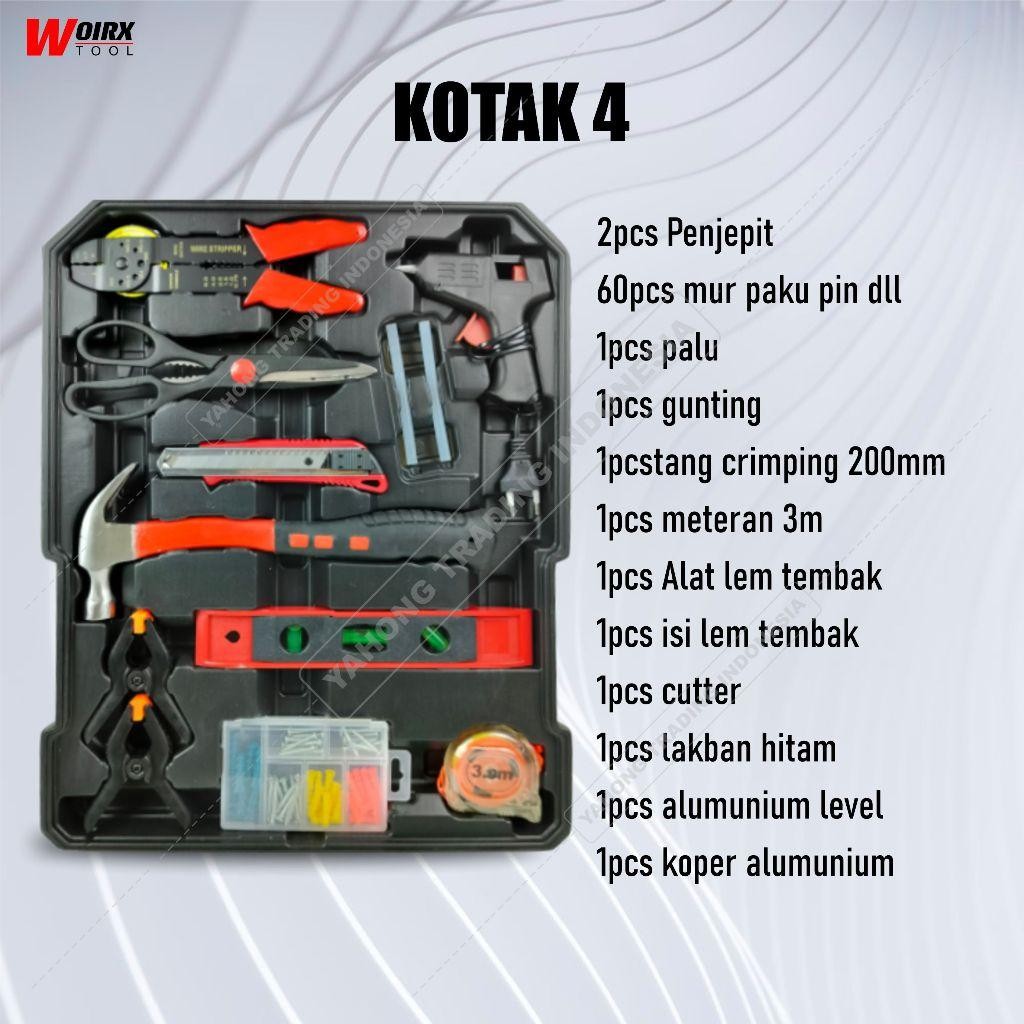 Kunci Sok 187 Pcs Sock Sok Set Perkakas Pertukangan 187 Pcs Socket Tool Kit WOIRX TOOL **