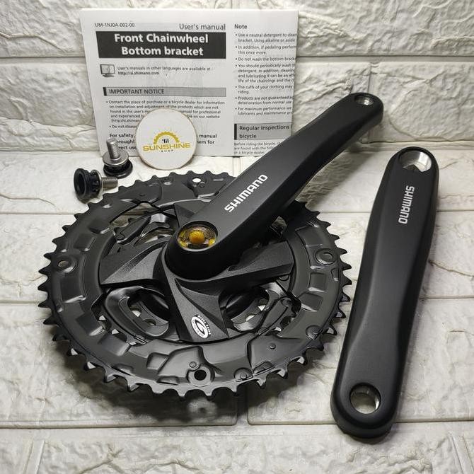 Promo Crank Shimano Altus Fc-M371 Gir Tengah 3 X 9 Speed 44T-32T-22T Arm 175Mm As Tengah Bb Kotak Se