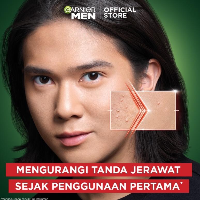 Baru Garnier Men Acno Fight Super Serum Gel Skincare 30ml - Serum Wajah Pria dengan Salicylic Acid &