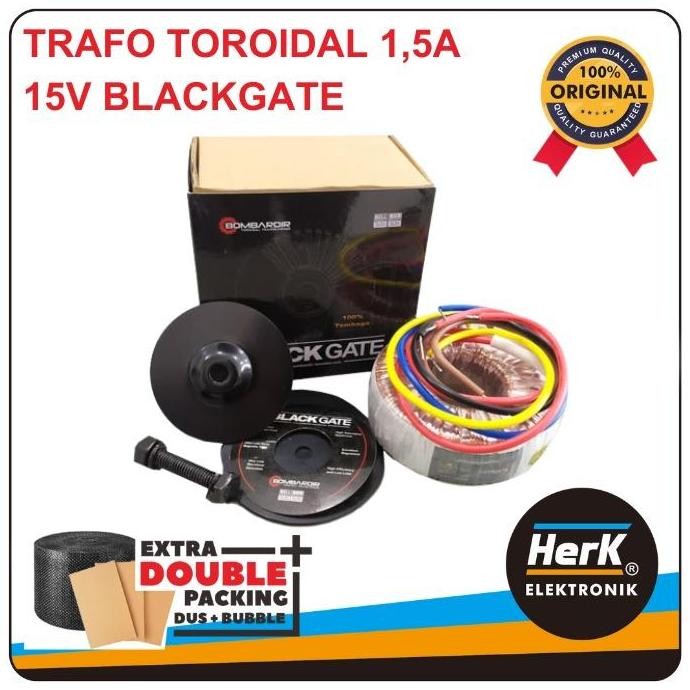 TRAFO TOROIDAL BLACKGATE 1,5A 15V NON CT TRAVO NOL 1.5 1,5 A 15V DONUT