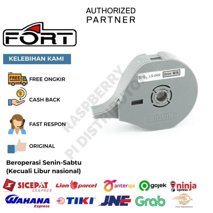 BIOVIN LS-06S LS 06 S LABEL 6MM SILVER 8MTR