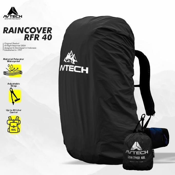 AVTECH - Rain Cover Bag Waterproof Pelindung Tas Anti Air 40-50 Liter - COVER CARRIER 40