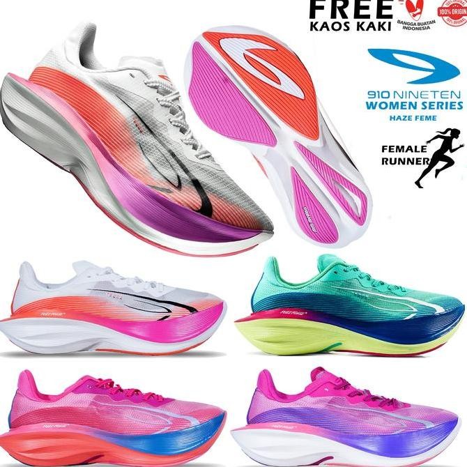 Sepatu Lari Wanita 910 Nineten Haze Tempo Feme Original Sepatu Running Khusus Wanita Perempuan Merk 