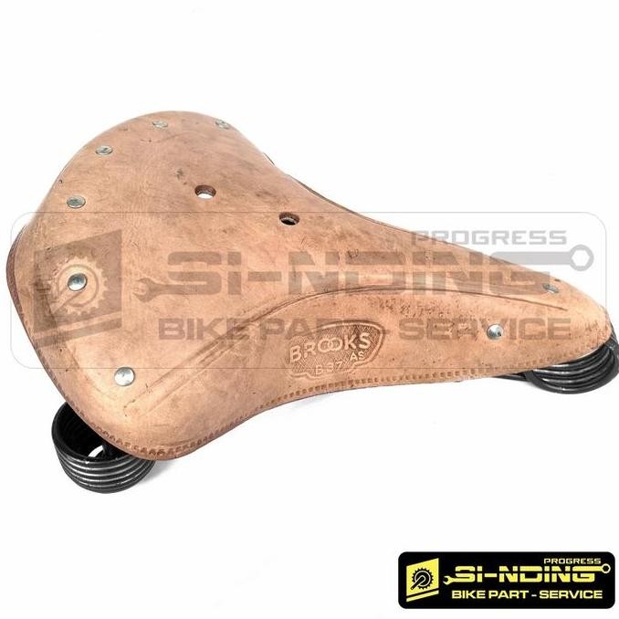 Sedel Sadel Per Gandul Gelung Jok Sepeda Onthel Kebo Gazelle Simplex Brooks Kulit Coklat