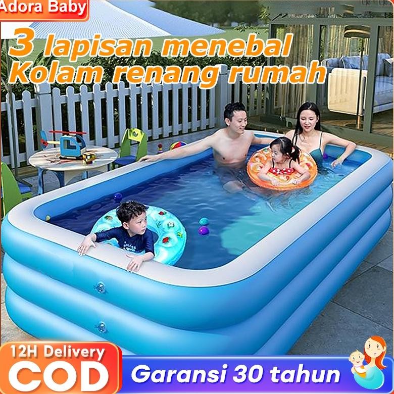 [Ready stock] kolam renang anak panjangnya 310cm kolam renang anak Karet yang