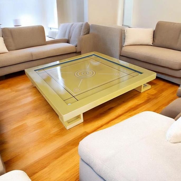 Papan Karambol Kayu besar Ukuran 100x100 Meter Lengkap 1 Set Warna Coklat Premium DVS