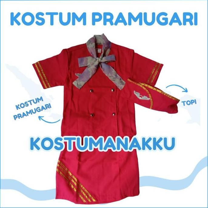 [Kostumanakimut] Kostum Profesi Pramugari Pink Anak-Baju Pramugari Pink Anak-Seragam Profesi Pramuga