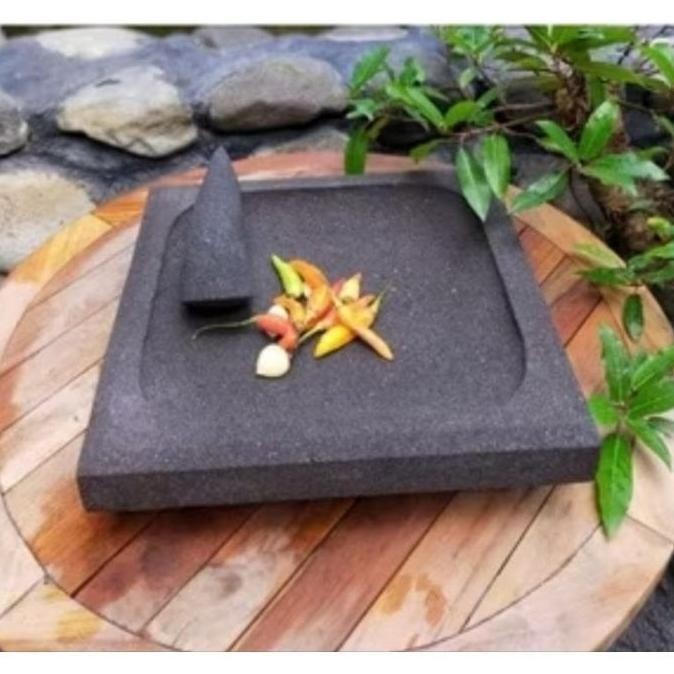 COBEK KOTAK BATU ASLI/ COBEK ALSI BATU TERMURAH/COBEK PENGHALUS BUMBU