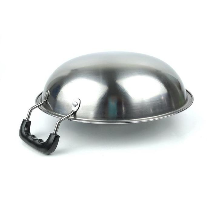 Wajan Kuali Penggorengan 32 Cm Wok Pan Stainless Tebal Anti Lengket