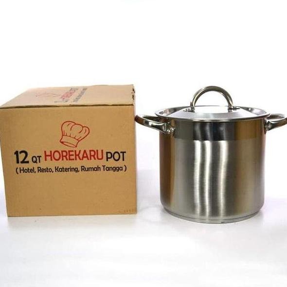 Supra Horekaru 12 Qt / Panci Stainless Double Bottom Impact [12 Qt /