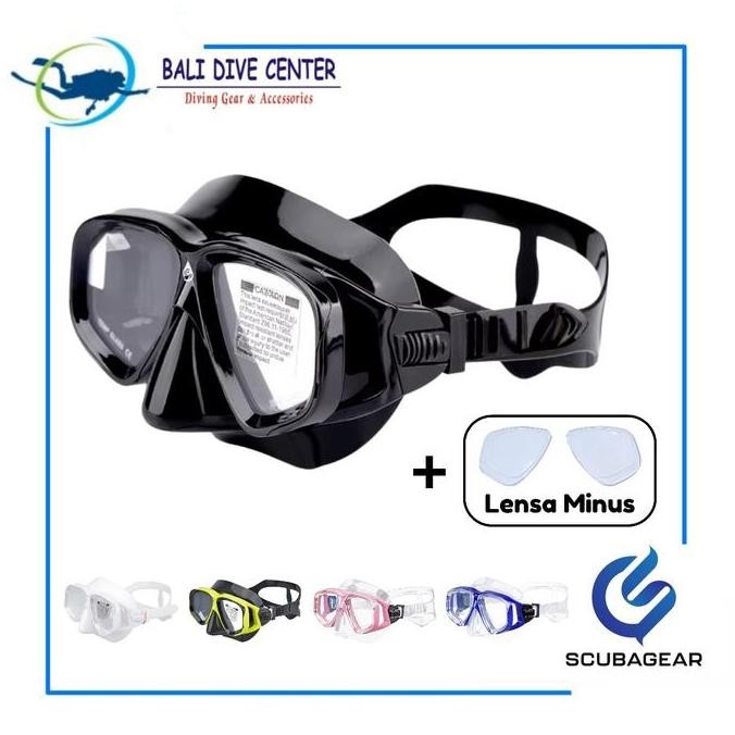 TERBARU - SCUBAGEAR Mask Flux Twin with Lensa Minus - Mask Snorkeling