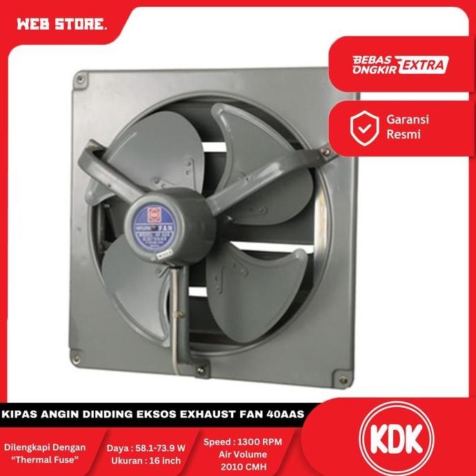 BELLYARD Kipas Angin Dinding Eksos Exhaust Fan Dinding 16" 16 Inch 40AAS KDK