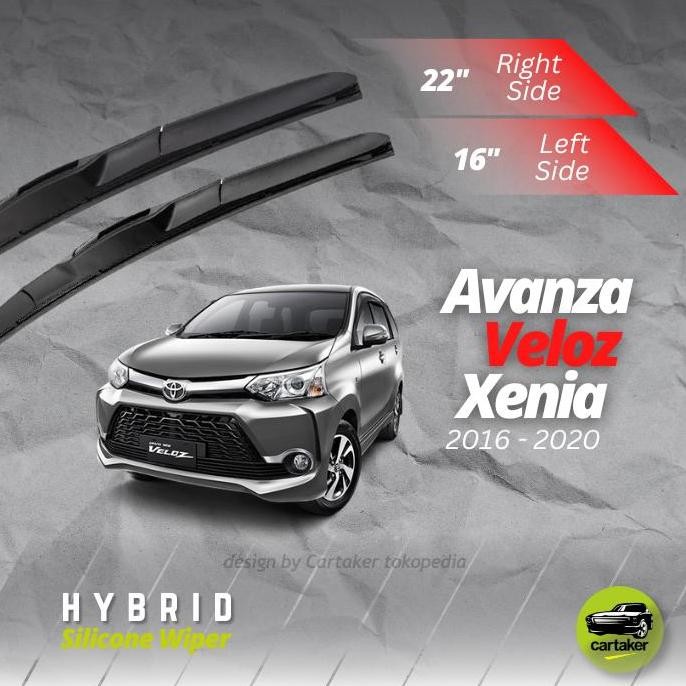 NEW - Wiper Frameless Original Avanza Xenia Karet Kaca Mobil Silicon Hybrid