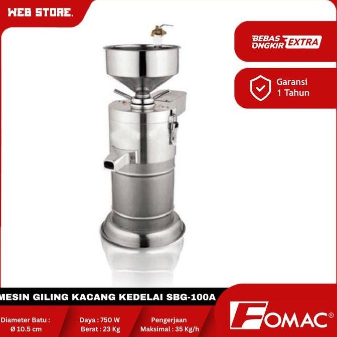 BELLYARD Mesin Peras Kacang Susu Kedelai Giling Kacang Soy Bean FOMAC SBG-100A