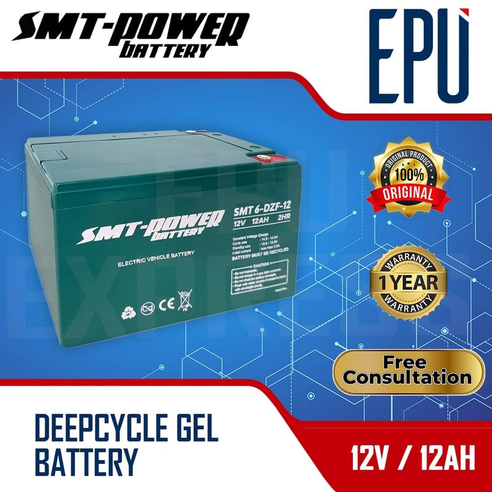 Smt Power Smt Aki Selis 12v 12ah Aki Aki Sepeda Listrik Aki Motor Listrik Skuter Deep Cycle VRLA