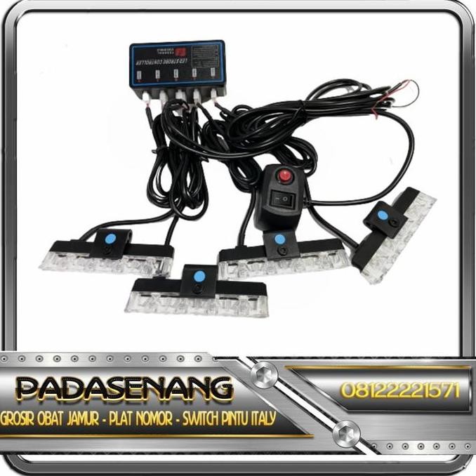 TERBARU - Lampu LED Strobo Grill/Lampu LED Strobo Set/LED Strobo 4 Titik++++....