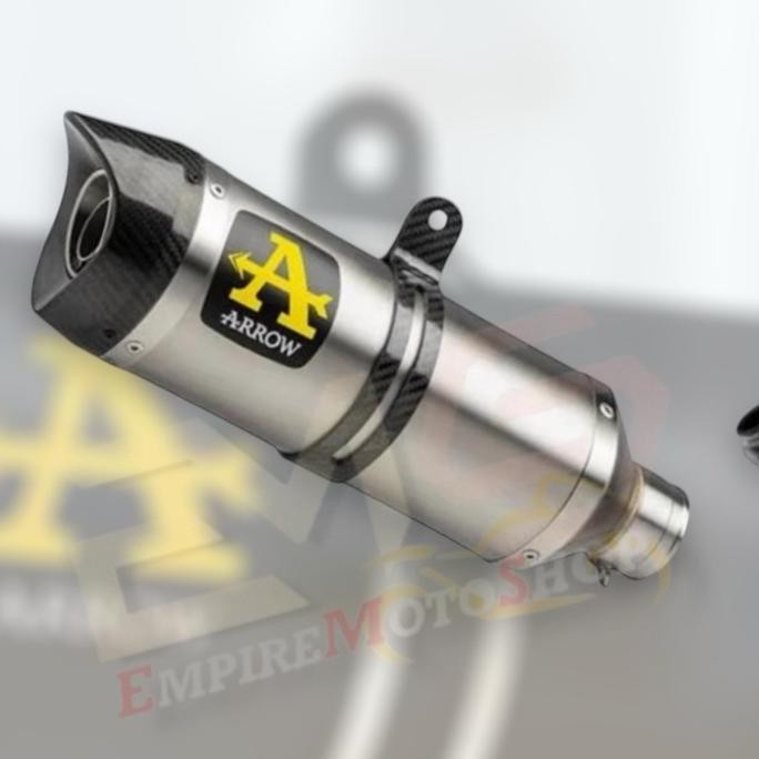 Knalpot Arrow Thunder Series Silencer Only Carbon Titanium Black 54mm