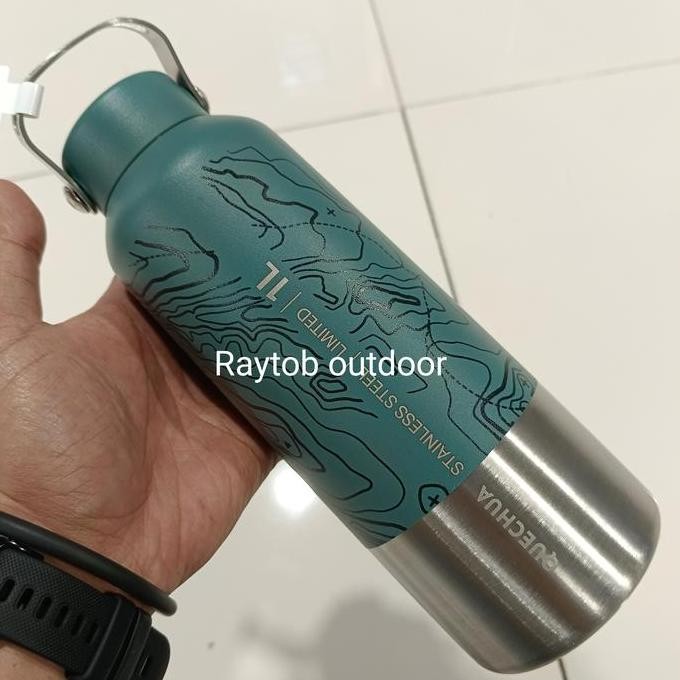 Botol Minum Stainless Steel Hiking Flask Screw Cap MH100 1L Blue Ltd