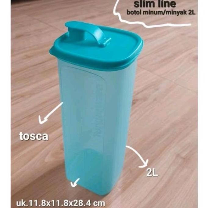 SLIM LINE 2liter 1pcs botol minum tupperware ukuran 2liter/ slimline 2L TUPPERWARE