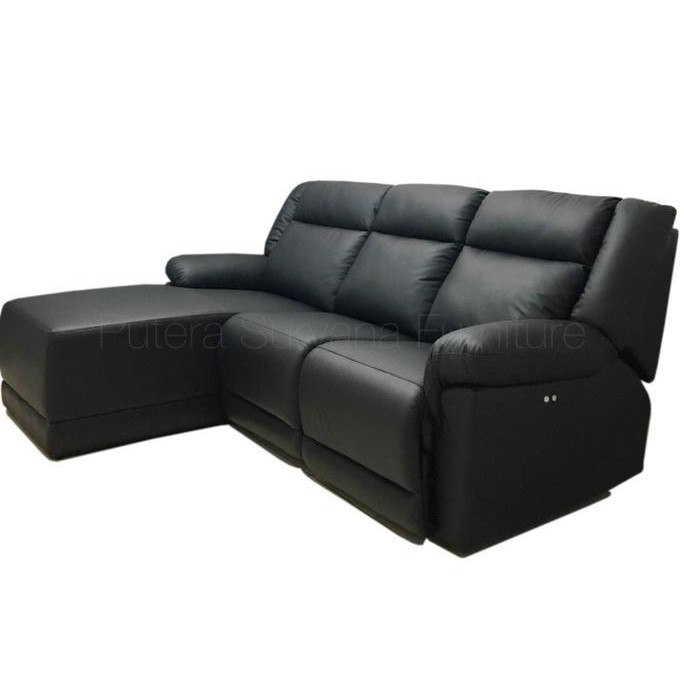 Sofa L Recliner Half Leather