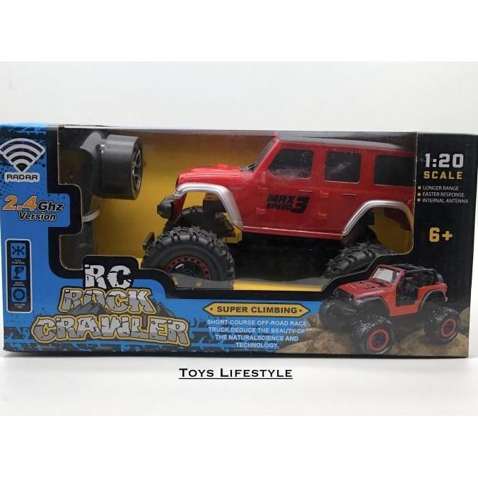 Terbaru Mainan Mobil Remote Control Rc Rock Crawler Jeep Rubicon 1:16