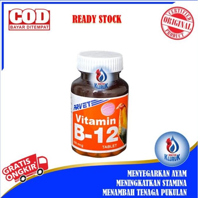 Vitamin Ayam ARVET B12 (50 Tablet) Obat Suplemen Ayam Laga AME