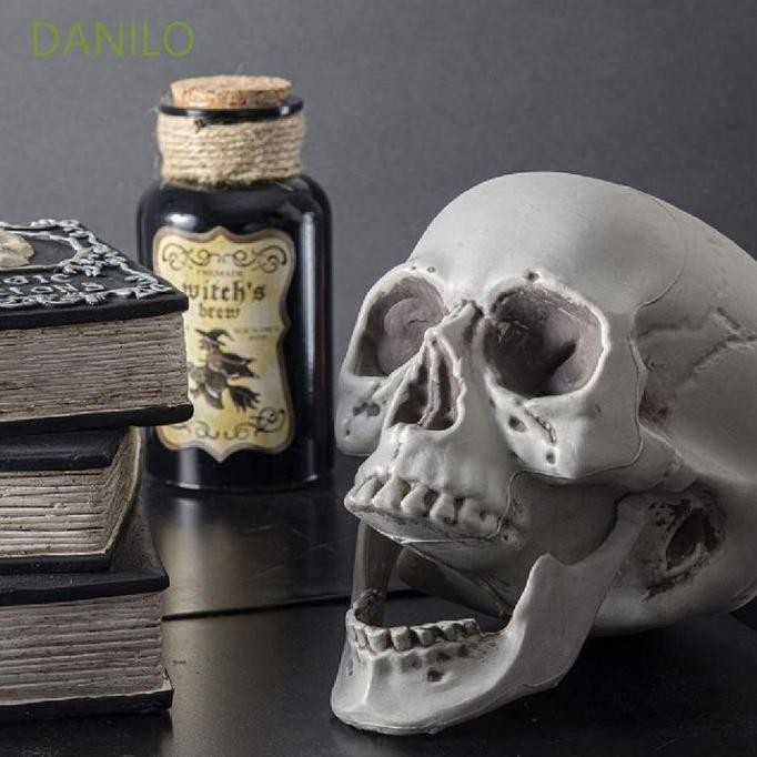 Ornamen Kepala Tengkorak Bahan Plastik Untuk Properti Foto