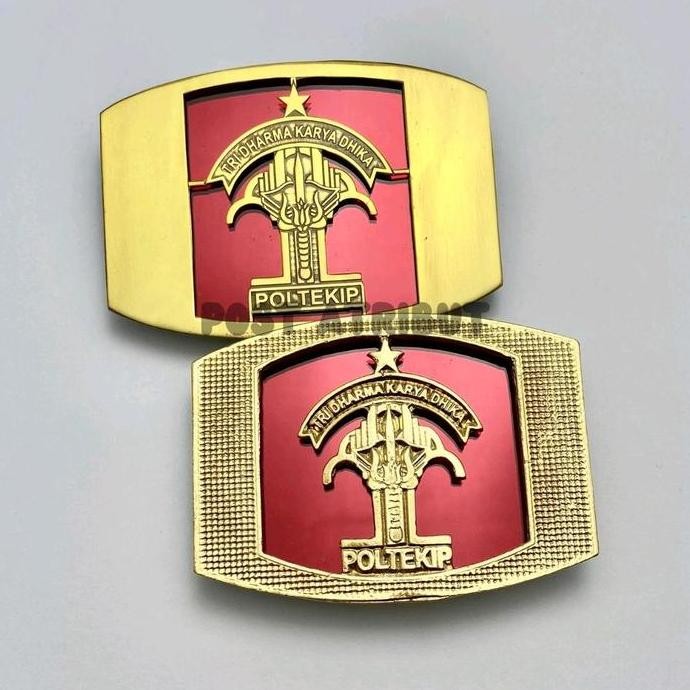 Emblem Baret Taruna Poltekip Gold Plate Brasso